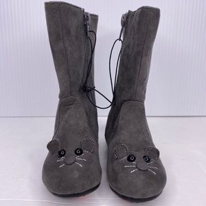 Toddler girls mouse face boots size 5